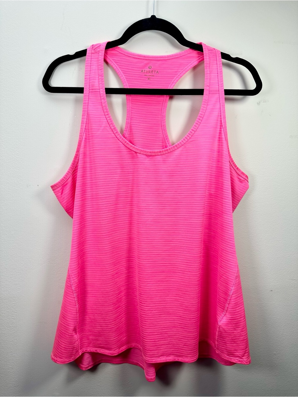 Athleta Shadow Stripe Chi Tank, Shocking Pink, XL - Picture 3 of 12
